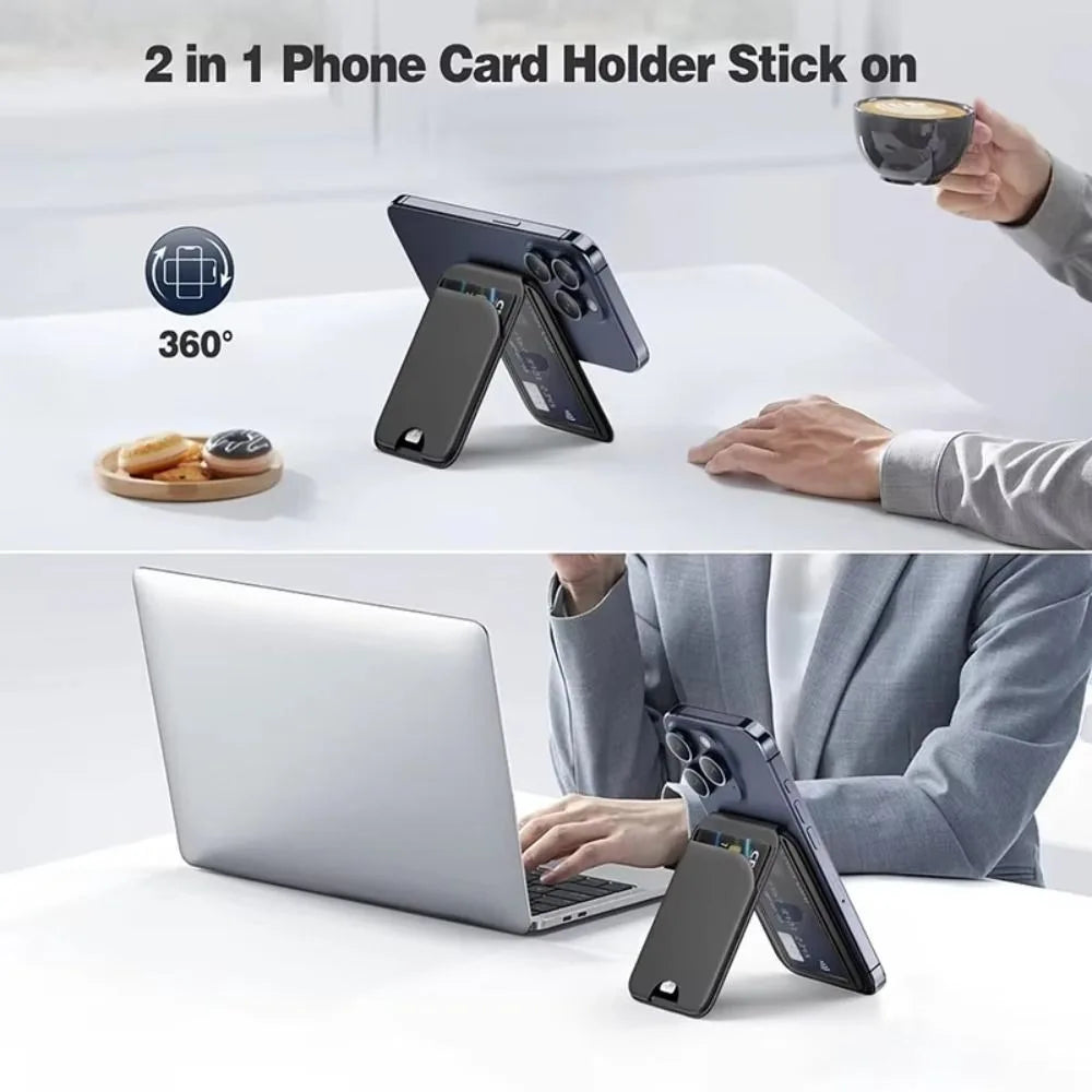 SnapSafe Wallet- Rotating Magnetic Stand Safety & Technology – Card Holder